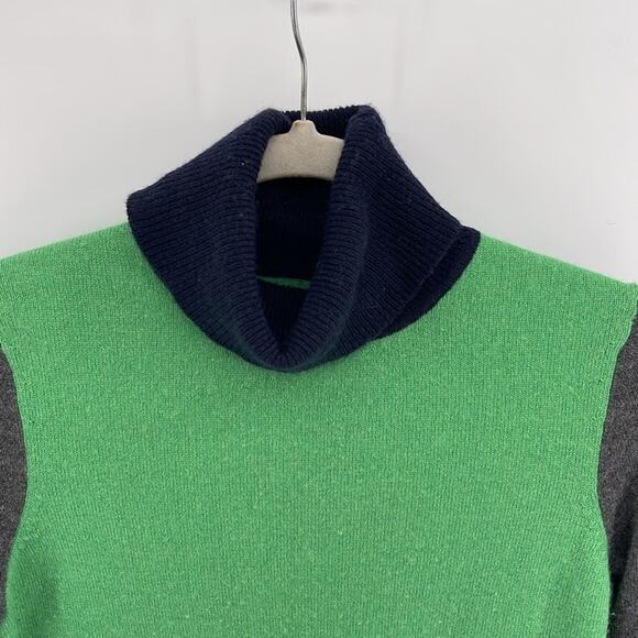 Talbots 100% cashmere colorblock turtleneck knit sweater - Picture 2 of 6